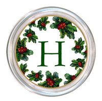 Monogrammed Holly Berries Coaster
