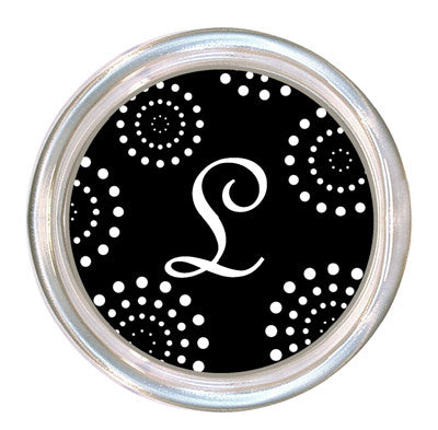 Monogrammed Black Fireworks Coaster