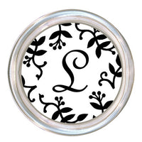 Monogrammed Black Berry Coaster