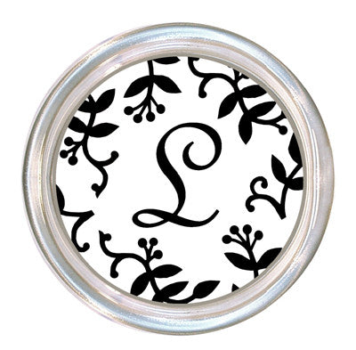 Monogrammed Black Berry Coaster