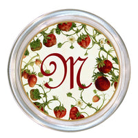 Monogrammed Strawberries Coaster