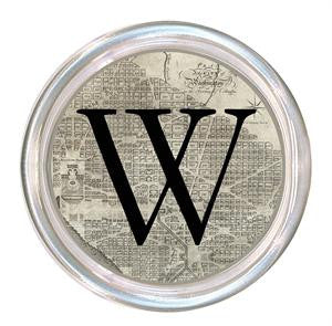 Monogrammed Antique Washington DC Map Coaster