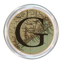 Monogrammed Upper Texas Coast Map Coaster