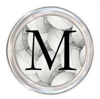 Monogrammed Volleyball Coaster
