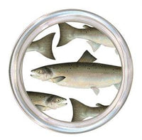 Monogrammed Antique Salmon Coaster
