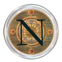 Monogrammed Gold Medallion Coaster