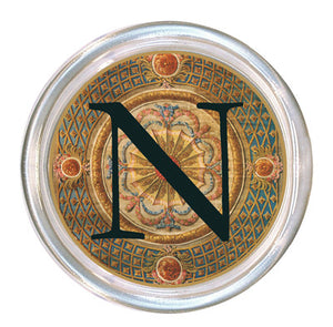 Monogrammed Gold Medallion Coaster