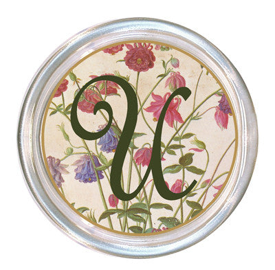 Monogrammed Sweet Columbine Coaster