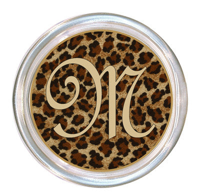 Monogrammed Leopard  Coaster