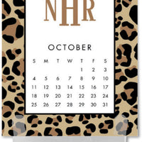 Monogrammed Desktop Contemporary Calendar