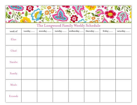 Bright Floral Calendar Pads