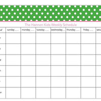 Dot Green Calendar Pads