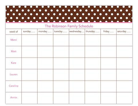 Dot Brown Calendar Pads