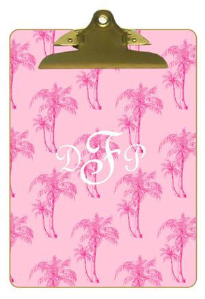 Personalized Pink Palms Clipboard