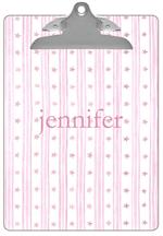 Pink Wavy Stars & Stripes Clipboard