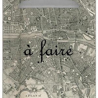 Personalized Antique Paris Map Clipboard