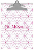 Personalized Daisy Dot Hot Pink Clipboard
