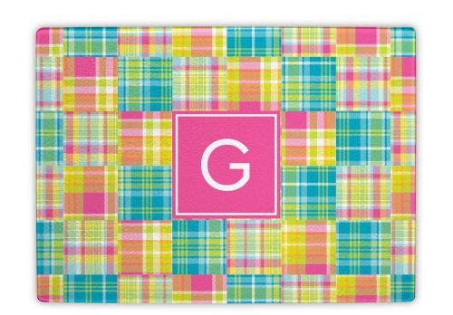 Madras Patch Bright Glass Cutting Board