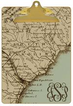 South Carolina Coast Map Clipboard