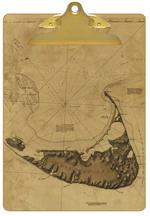 Antique Nantucket Map Clipboard