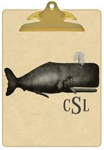 Vintage Whale Clipboard