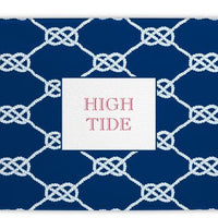 Nautical Knot Navy Glass Cutting Board