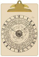 Vintage Astronomical Clock Clipboard
