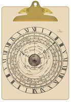 Vintage Astronomical Clock Clipboard