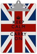 Keep Calm Union Jack Clipboard