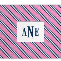 Repp Tie Pink and Navy Glass Cutting Board