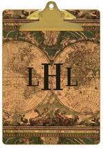 Antique World Map Clipboard
