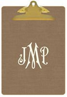 Taupe Linen Clipboard
