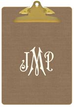 Taupe Linen Clipboard