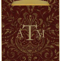 Personalized Burgundy Damask Clipboard