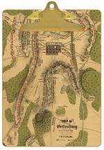 The Battle of Gettysburg Antique Map Clipboard