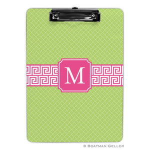 Greek Key Band Pink Clipboard