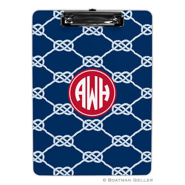 Nautical Knot Navy Clipboard
