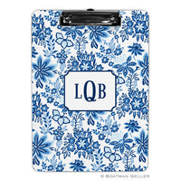 Classic Floral Blue Clipboard
