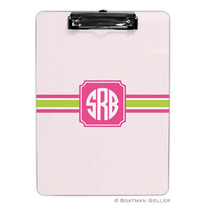 Seersucker Band Pink & Green Clipboard