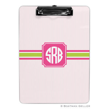 Seersucker Band Pink & Green Clipboard