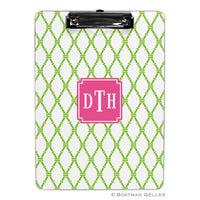 Bamboo Green & Raspberry Clipboard