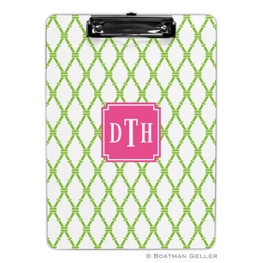 Bamboo Green & Raspberry Clipboard