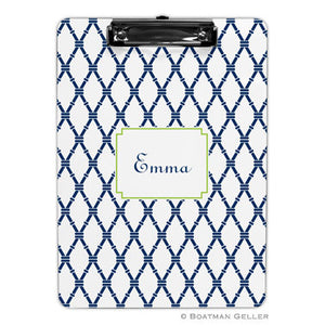 Bamboo Navy & Green Clipboard