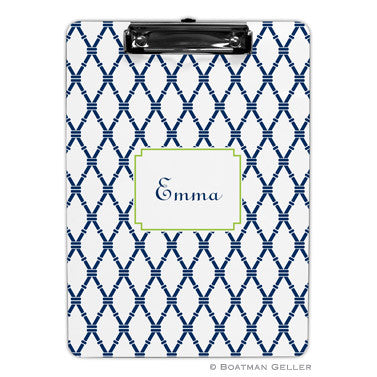 Bamboo Navy & Green Clipboard