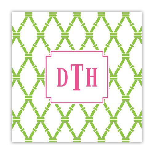 Bamboo w/ White Background Coaster