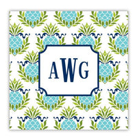 Pineapple Repeat Teal Coaster