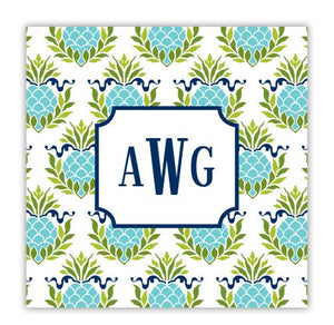 Pineapple Repeat Teal Coaster