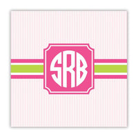 Seersucker Band Pink and Green Coaster
