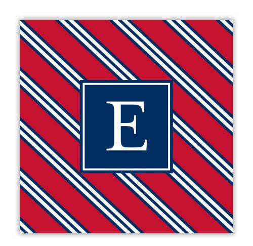 Repp Tie Red and Navy Coaster