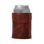 Monogrammed Leather Can Koozie
